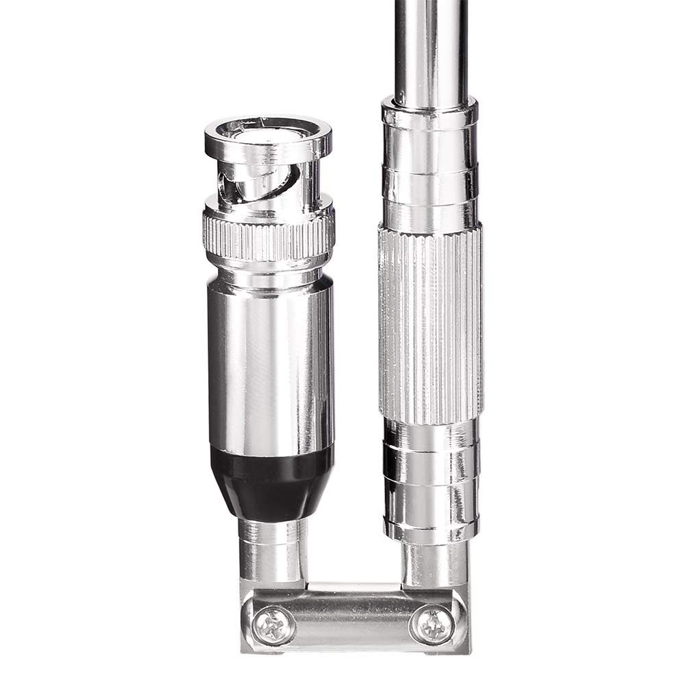 Standard BNC male connector with secure locking mechanism for stable signal reception
