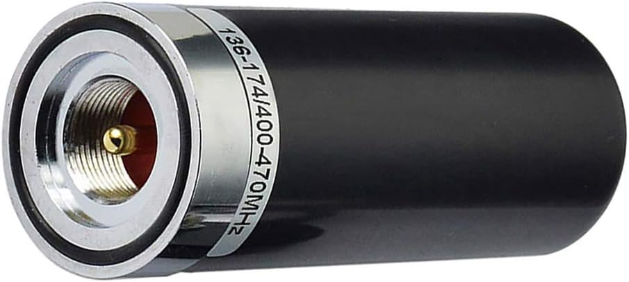 Standard PL259 male connector detail, compatible with mobile radio base stations and antennas