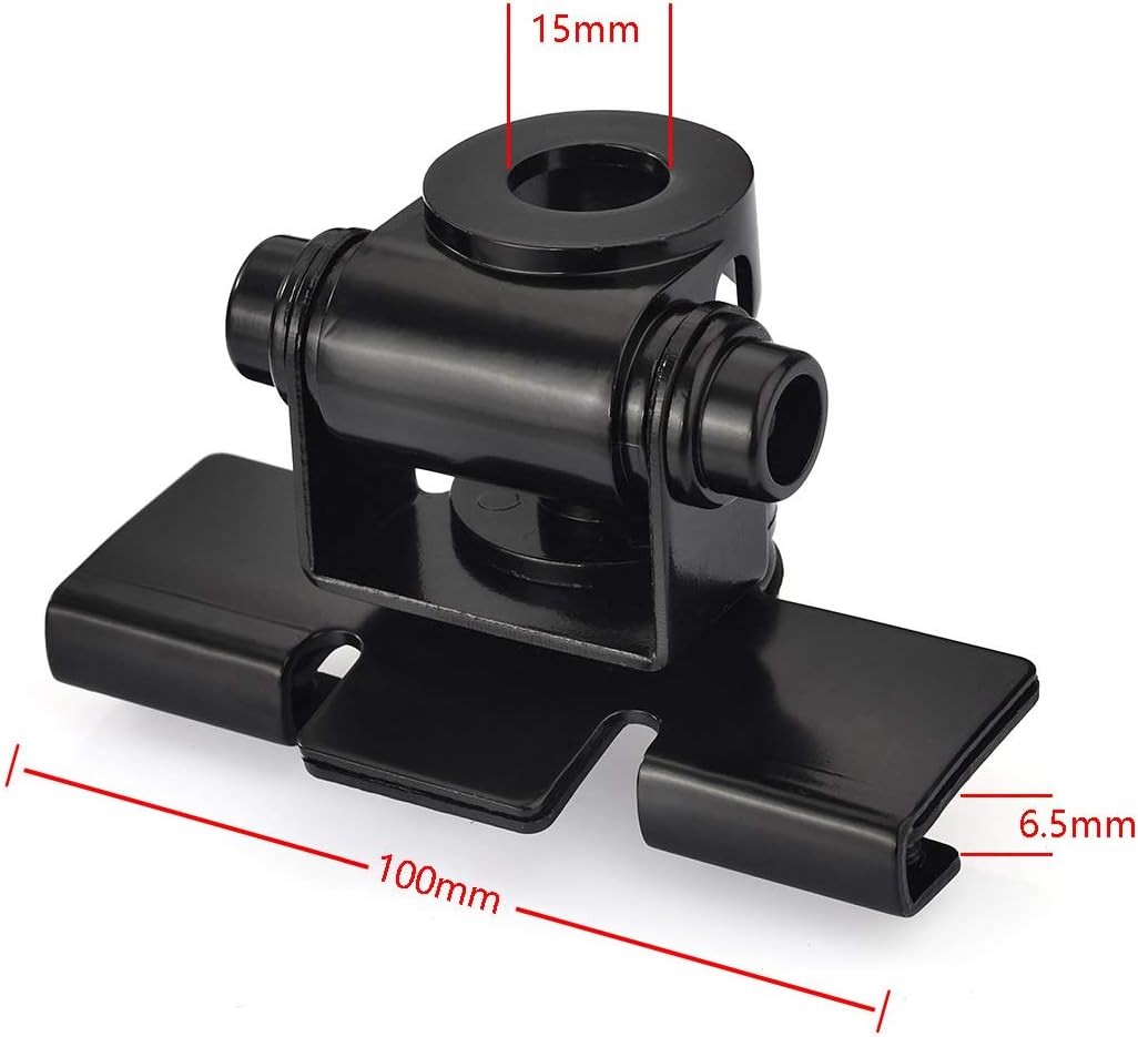 Technical diagram showing the 5m cable length, bracket width, and maximum lip thickness for compatible vehicle mounting
