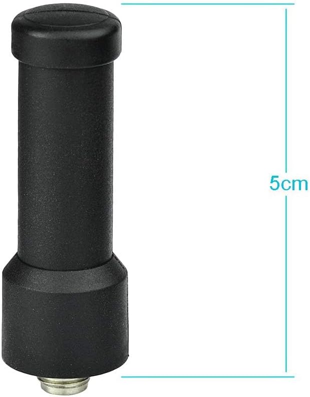 Technical diagram showing the compact length, emphasizing the "short-profile" advantage for portable use