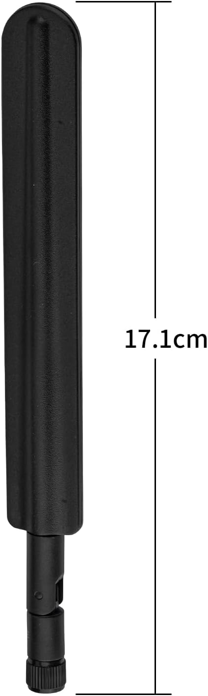 Technical dimensions of Bingfu BFUSAN0559 antenna showing compact length and foldable angles