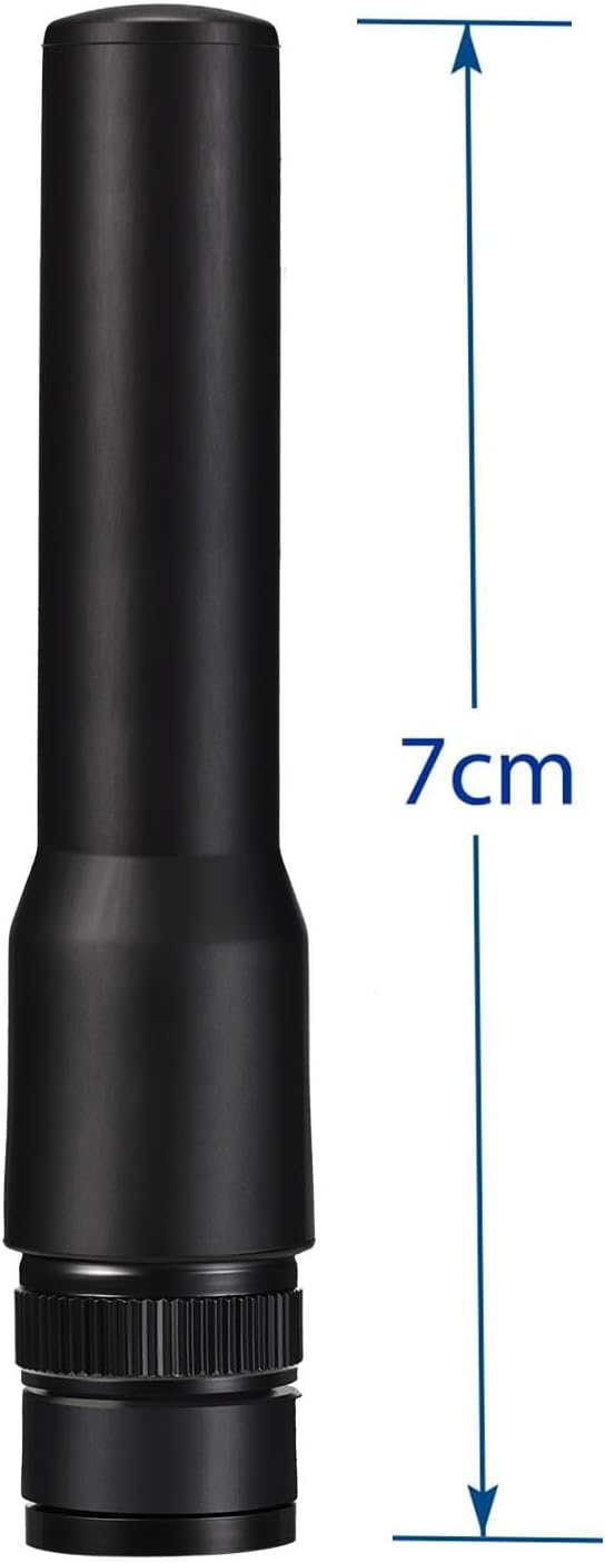 Technical layout showing the compact and flexible dimensions of the replacement antenna