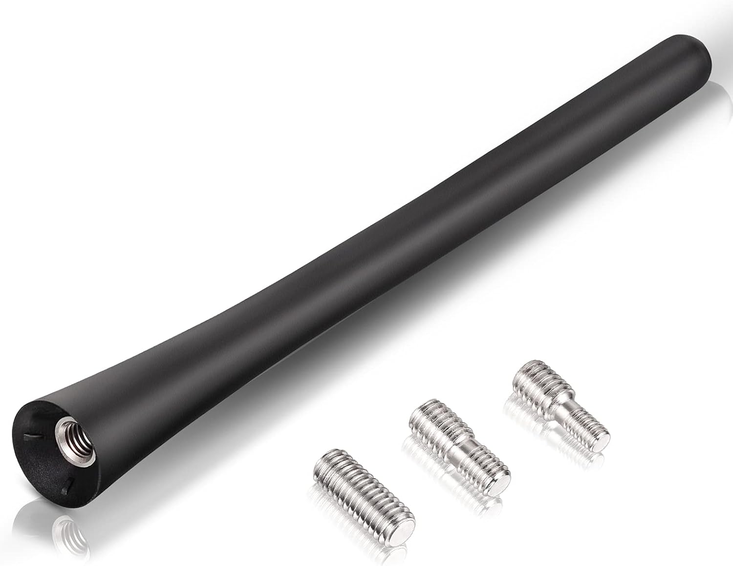 The set of 3 universal screw adapters (M4, M5, M6) included with the antenna to fit almost any vehicle model