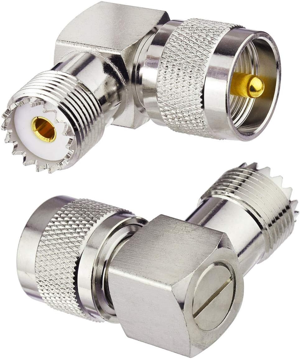 UHF male PL259 plug to UHF female SO239 jack interface details, 50 Ohm impedance