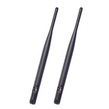 Bingfu Dual Band WiFi 2.4GHz 5GHz 5.8GHz 6dBi MIMO RP-SMA Male Antenna (2-Pack) for WiFi Router Wireless Network Card USB Adapter Security IP Camera Video Surveillance Monitor