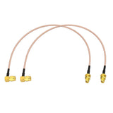 Bingfu SMA Female Bulkhead Mount to SMA Male Right Angle RG316 Antenna Extension Cable 12 inch 30cm 2-Pack Compatible with 4G LTE Router Cellular RTL SDR Receiver