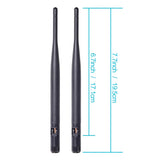 Bingfu Dual Band WiFi 2.4GHz 5GHz 5.8GHz 6dBi RP-SMA Male Antenna 15cm 6 inch U.FL IPX IPEX to RP-SMA Female Pigtail Cable 2-Pack for WiFi Router Wireless Mini PCI Express PCIE Network Card Adapter