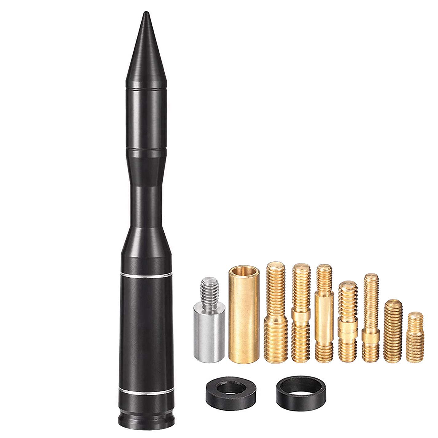 CNC Bullet Stubby Antenna For Dodge RAM 1500/2500/3500 (2010-2019) – 5.43'' Aluminum, Black