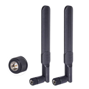 Bingfu Dual Band WiFi 2.4GHz 5GHz 5.8GHz 8dBi SMA Male Antenna (2-Pack) for Wireless Vedio Security IP Camera Recorder Surveillance Recorder Truck Trailer Rear View Backup Camera Reversing Monitor