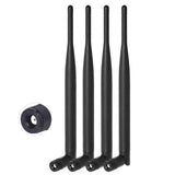 Bingfu Dual Band WiFi 2.4GHz 5GHz 5.8GHz 6dBi MIMO RP-SMA Male Antenna (4-Pack) for WiFi Router Wireless Network Card USB Adapter Security IP Camera Video Surveillance Monitor