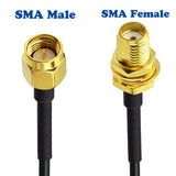 Bingfu SMA Male to SMA Female Bulkhead Mount RG174 Antenna Extension Cable 1m 3 feet 2-Pack Compatible with 4G LTE Router Gateway Modem Cellular SDR Dongle Receiver