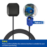 Bingfu Vehicle Waterproof Active GPS Navigation Antenna Fakra C Blue GPS Antenna Compatible with Ford Dodge RAM GM Chevy Chevrolet GMC Jeep Cadillac BMW Audi Mercedes Benz Car Truck SUV Head Unit
