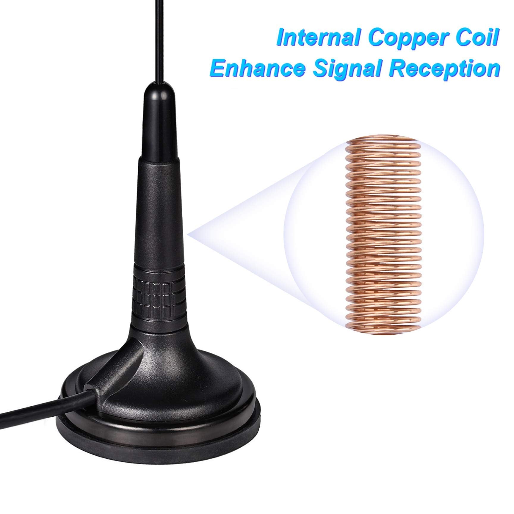 Bingfu 27MHz Magnetic CB Antenna - PL259/BNC for Truck & Handheld Radi