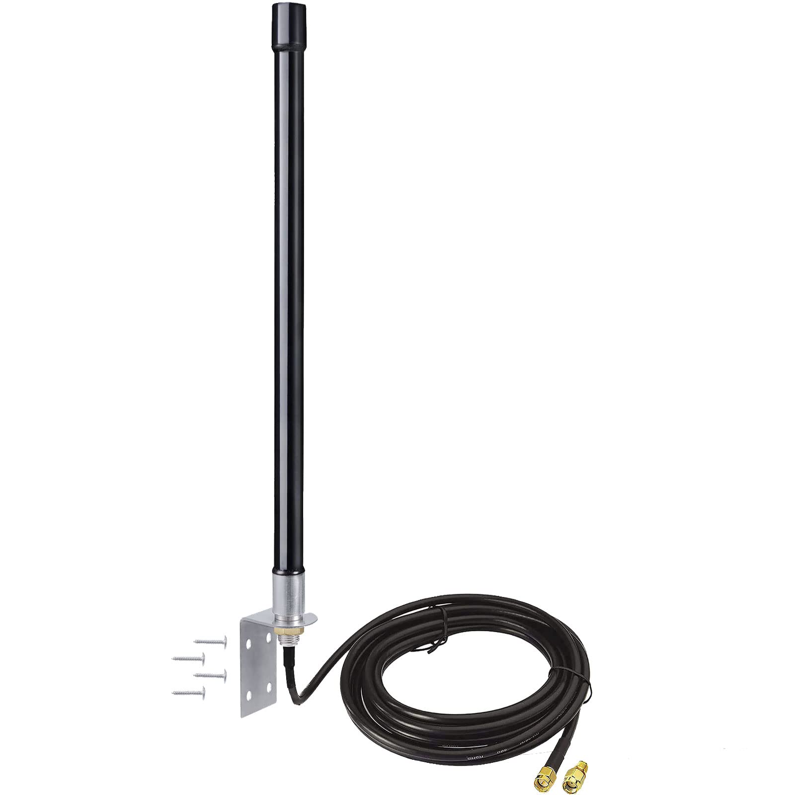 Bingfu Antenna 4G/5G LTE Esterna Omnidirezionale – 4 Porte SMA Maschio, Cavo 3m, Montaggio A Parete IP65