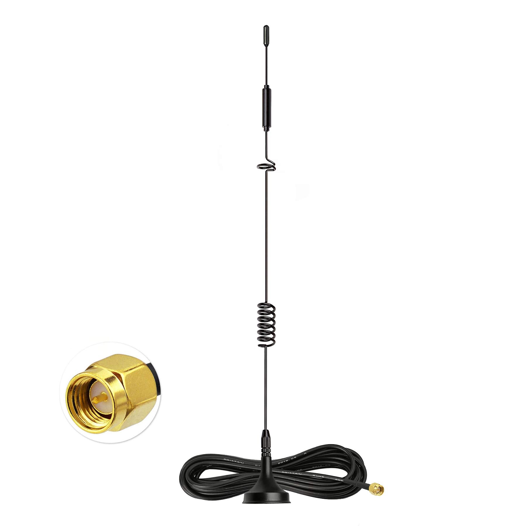 Bingfu 8dBi 4G LTE magnetic base antenna with SMA male connector and 3m extension cable