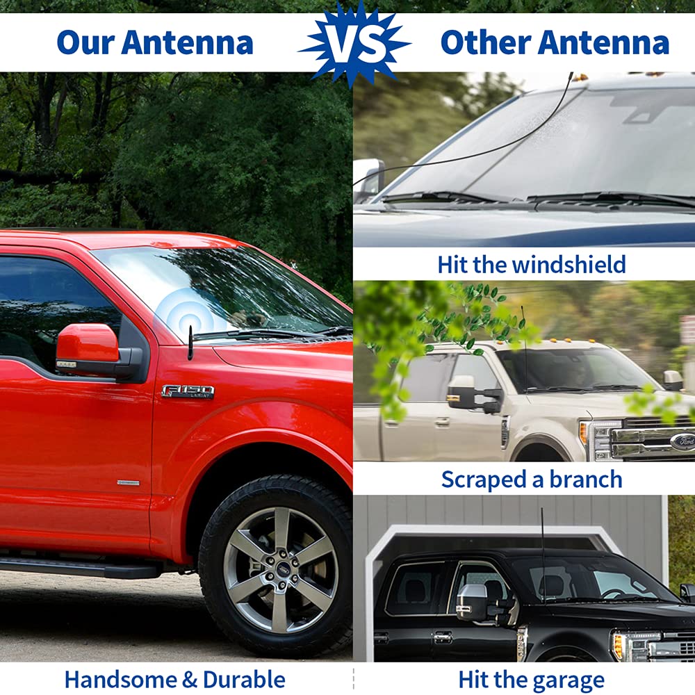 Bingfu bullet antenna installed on a Toyota Tundra for an off-road tactical look