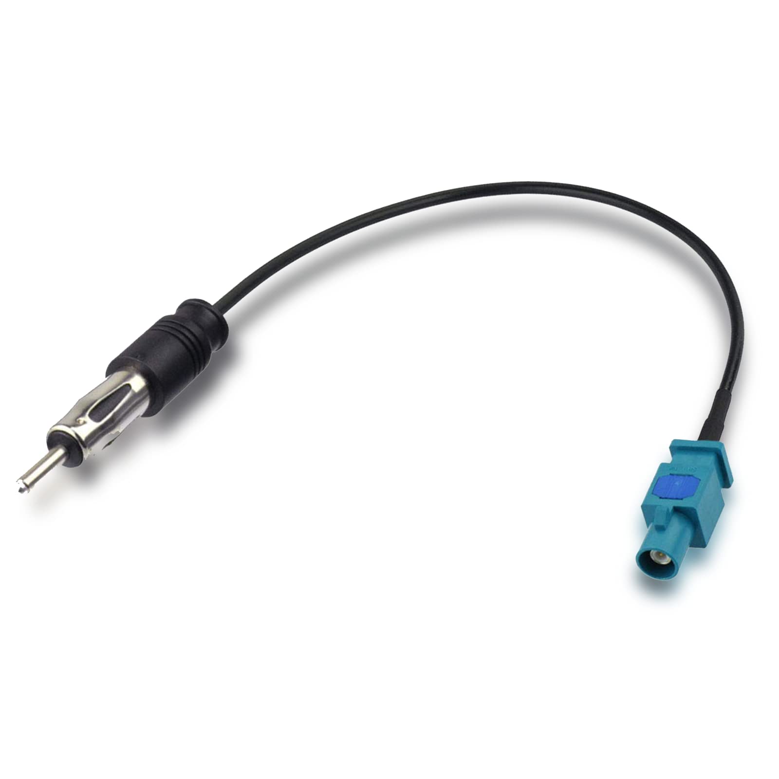 Bingfu car radio antenna adapter cable featuring a Fakra Z male connector to a universal DIN plug for automotive stereo upgrades