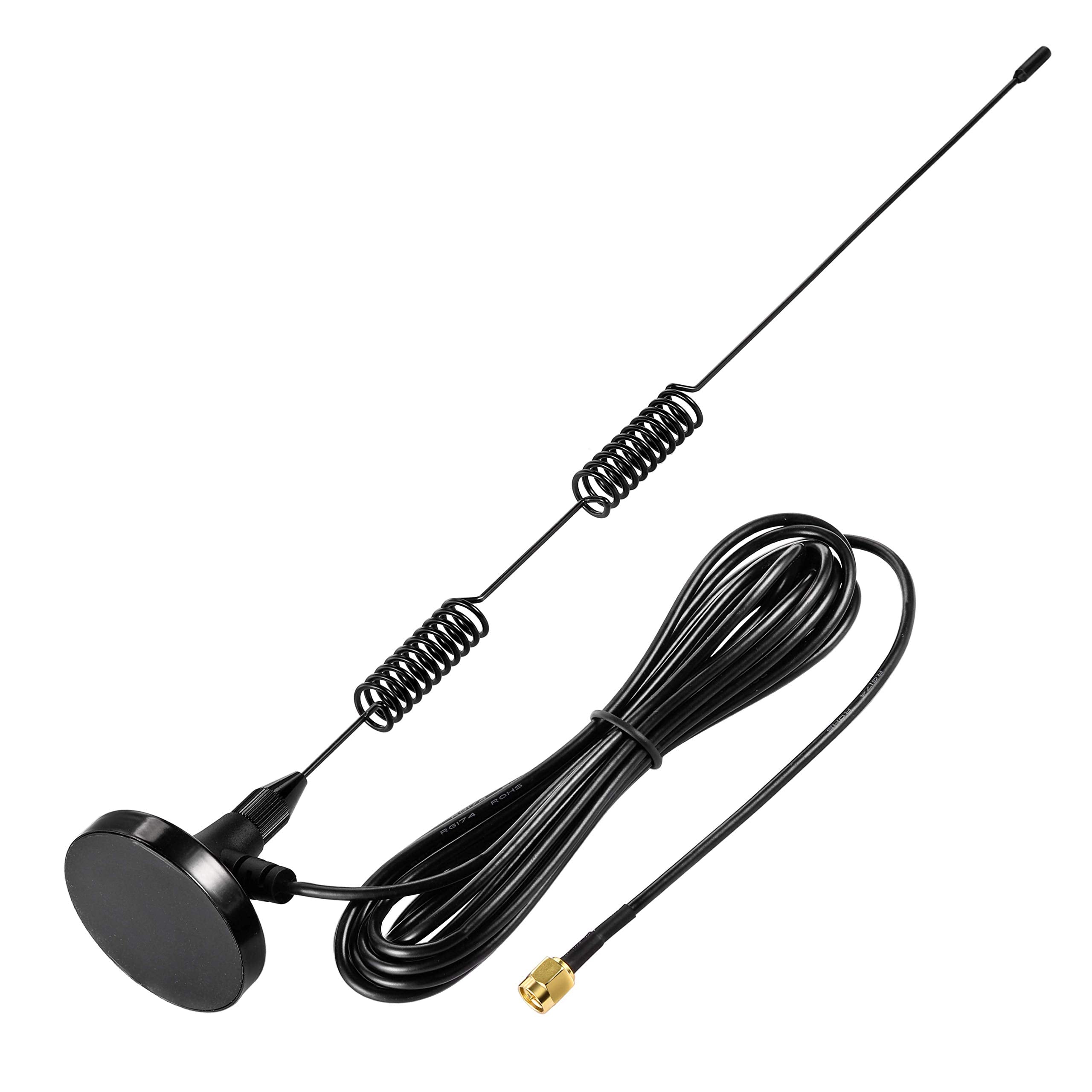 Bingfu dual-band VHF/UHF magnetic base mobile antenna kit with SMA-Male connector