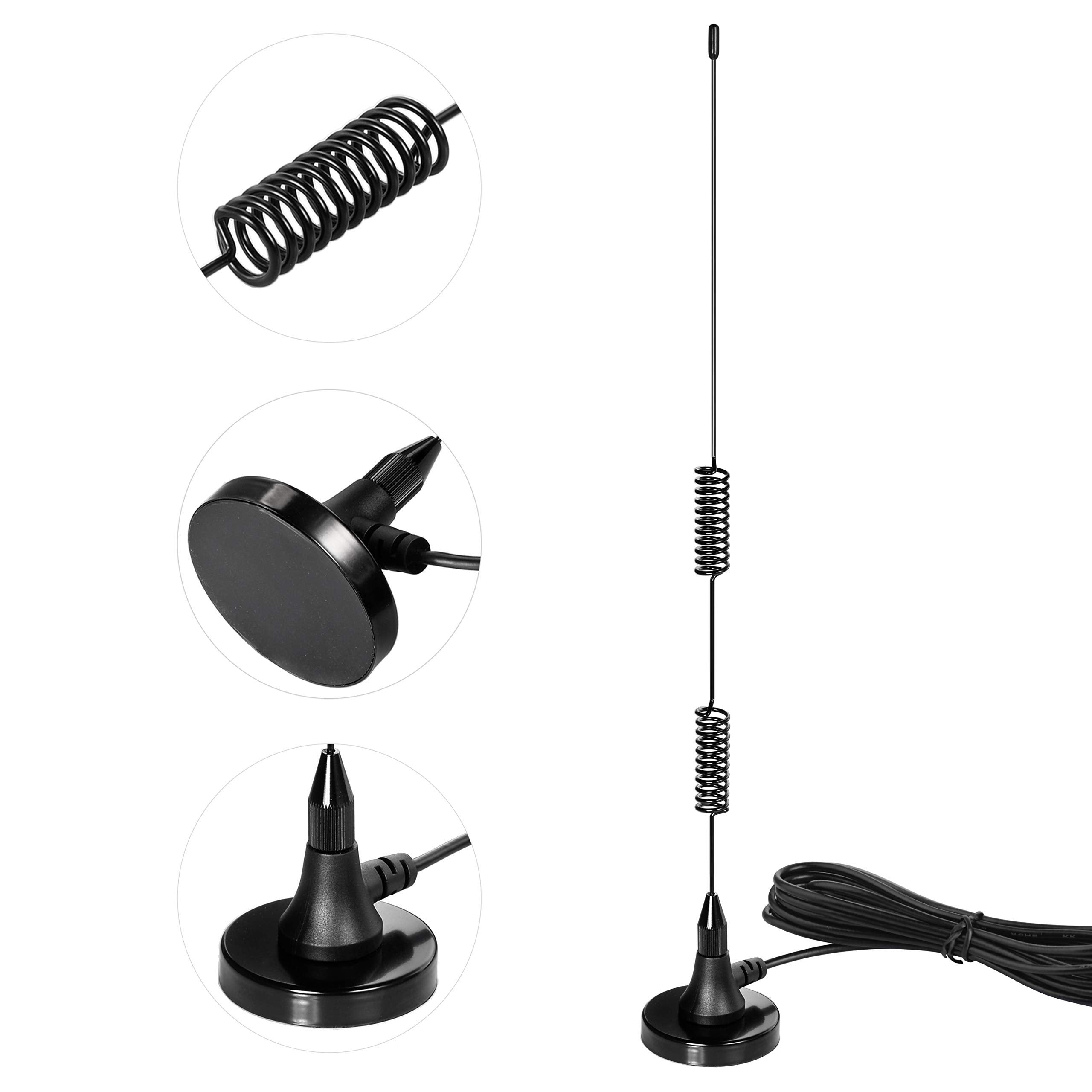 Bingfu dual-band VHF/UHF magnetic base mobile antenna kit with SMA-Male connector