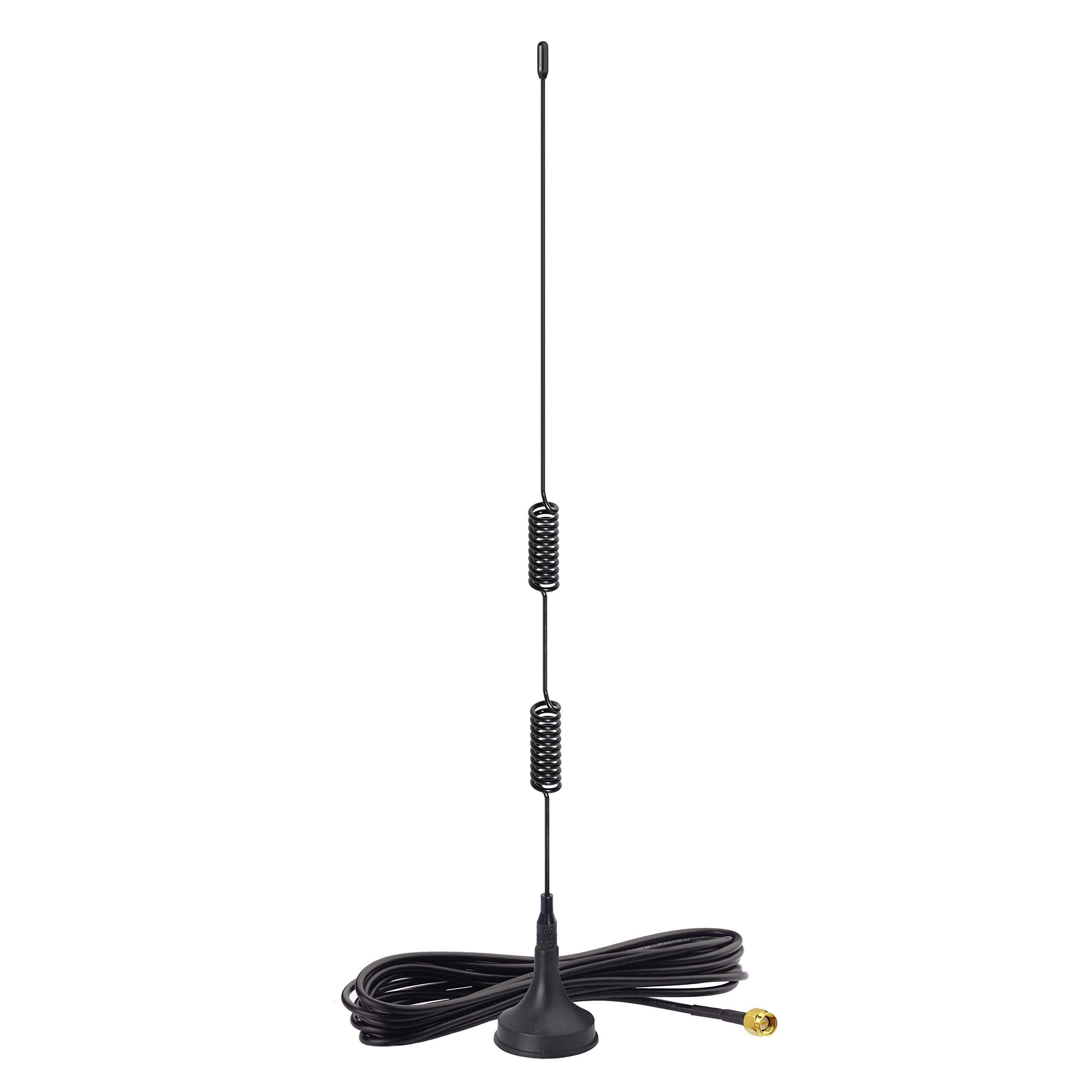 Bingfu dual band VHF/UHF ham radio antenna with a heavy-duty magnetic base and 3-meter RG174 coaxial cable, SMA male connector.
