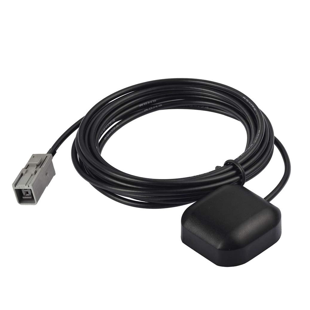 Bingfu waterproof active GPS antenna with gray GT5-1S connector and 3-meter RG174 cable for Japanese vehicle navigation systems