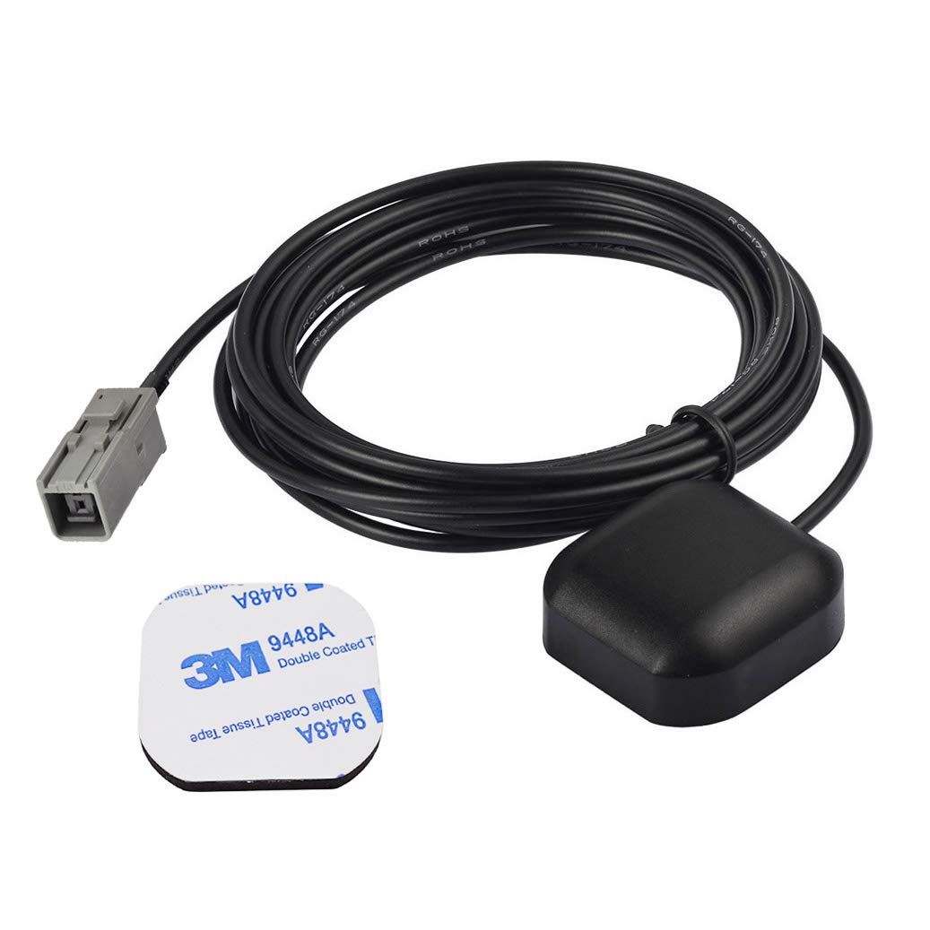Bingfu waterproof active GPS antenna with gray GT5-1S connector and 3-meter RG174 cable for Japanese vehicle navigation systems