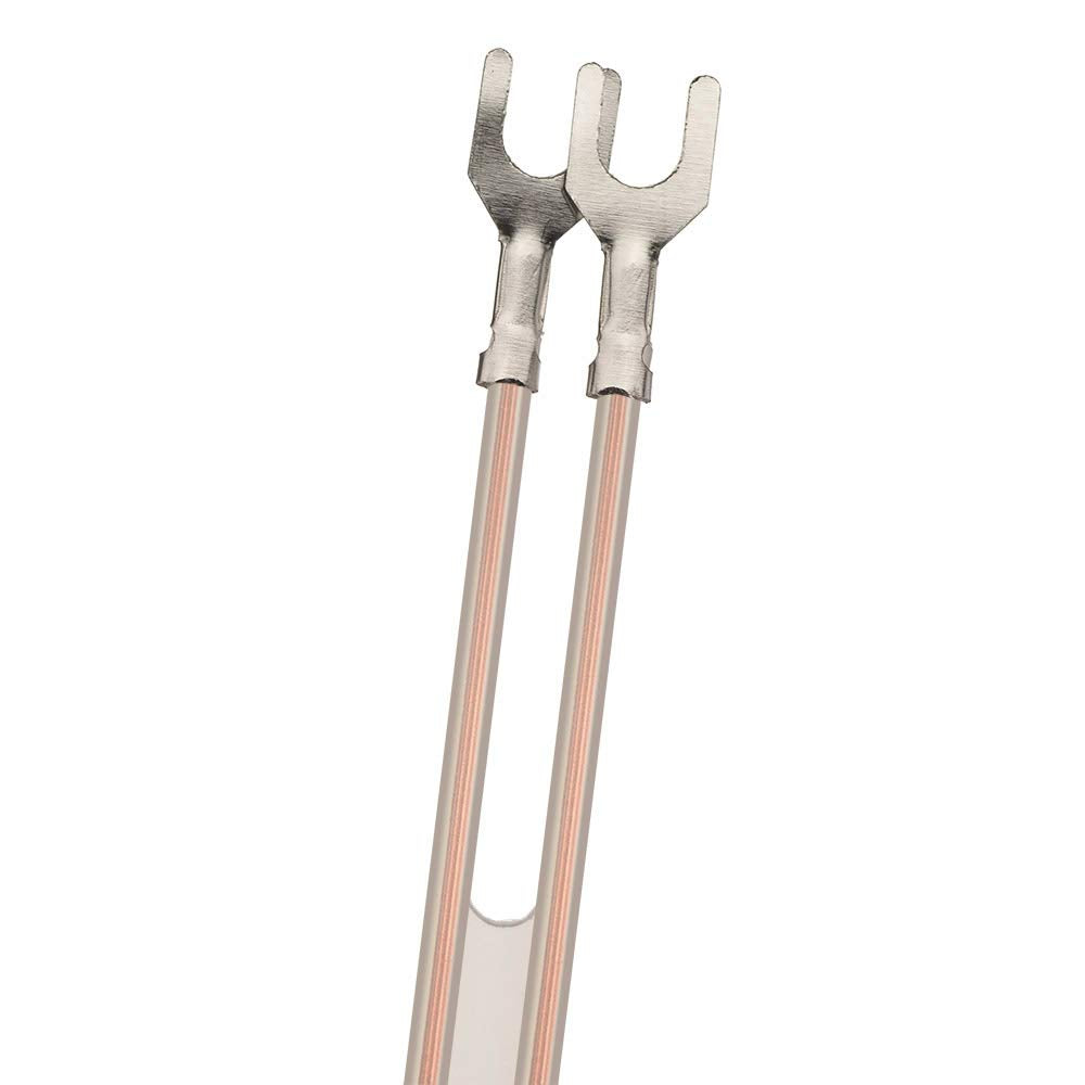 Close-up of the T-shaped dipole antenna wires and high-quality insulation