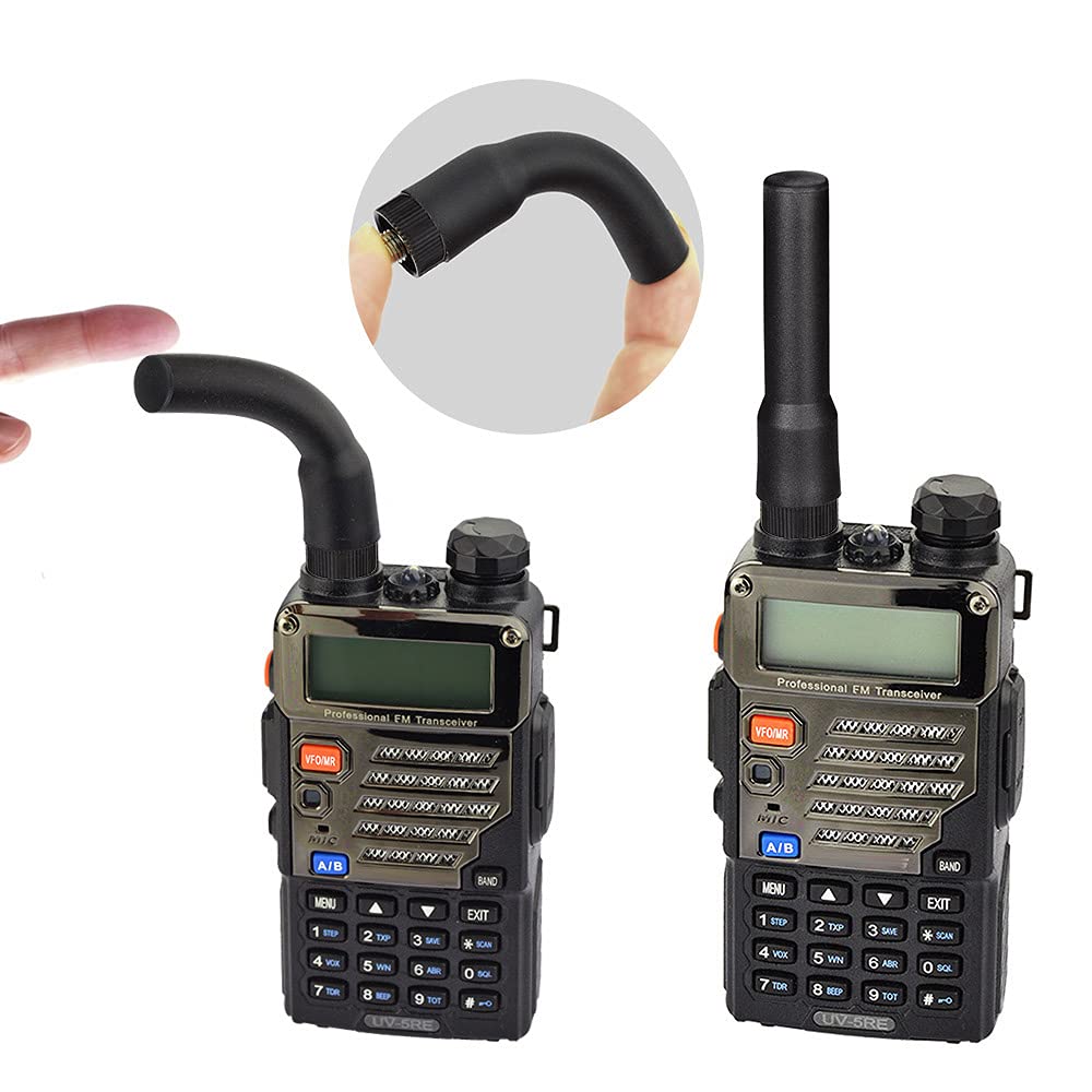 Close-up of the durable, flexible rubberized housing and the high-conductivity internal coil of the 136-470MHz mini antenna