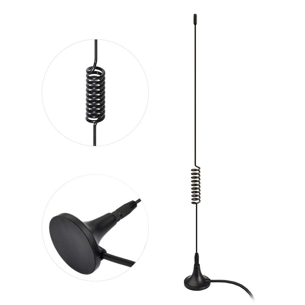 Close-up of the powerful magnetic base and high-quality antenna mast design