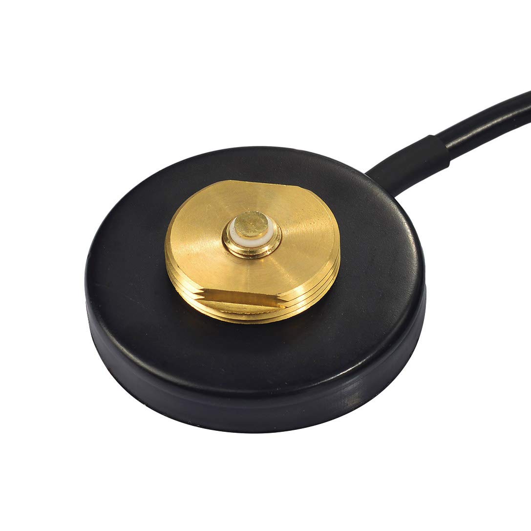Close-up of the rugged NMO mount and low-profile antenna housing
