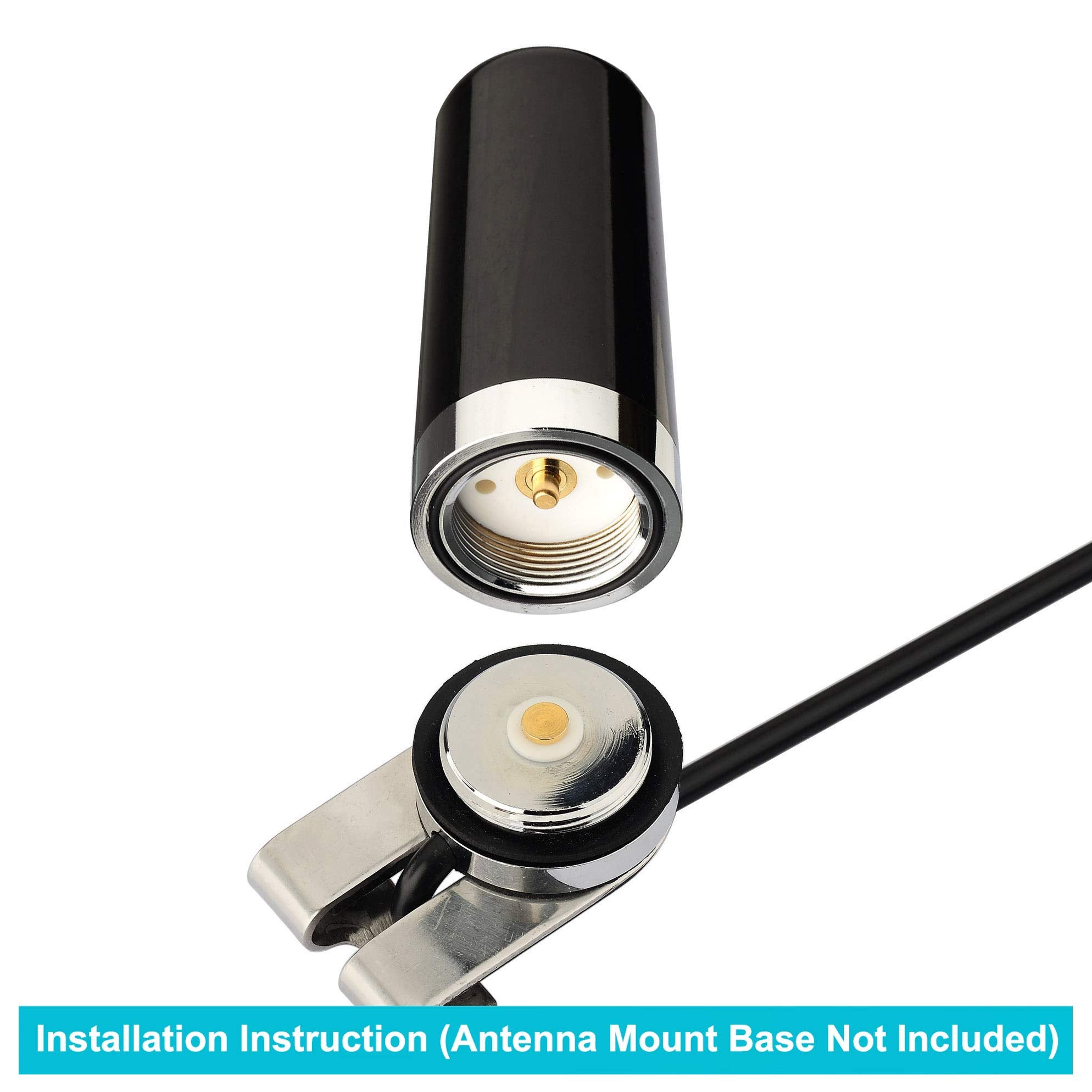 Detailed view of the standard NMO interface, ensuring compatibility with all standard NMO mobile mounts