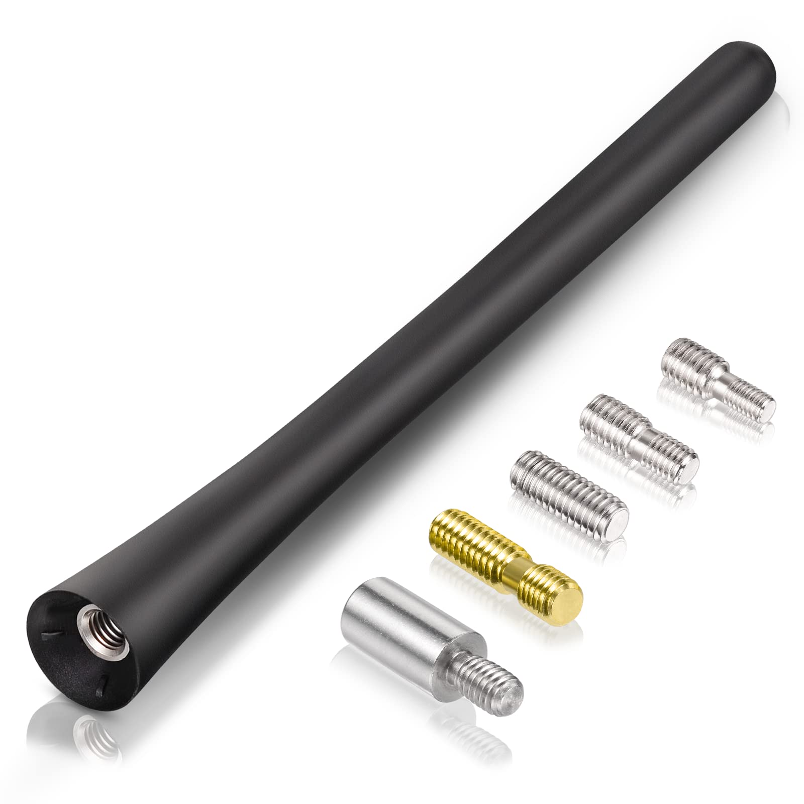 Display of the included M4, M5, and M6 threaded adapters for universal vehicle fitment