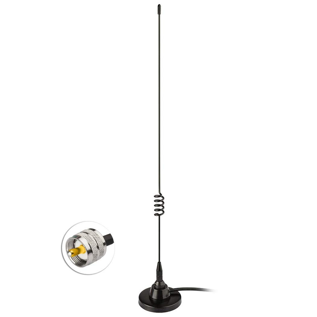Heavy duty magnetic base and flexible dual band whip of Bingfu marine antenna