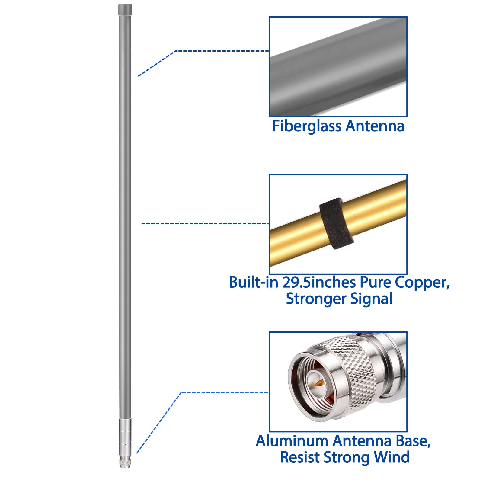 High-precision N-male connector interface for low-loss signal transmission