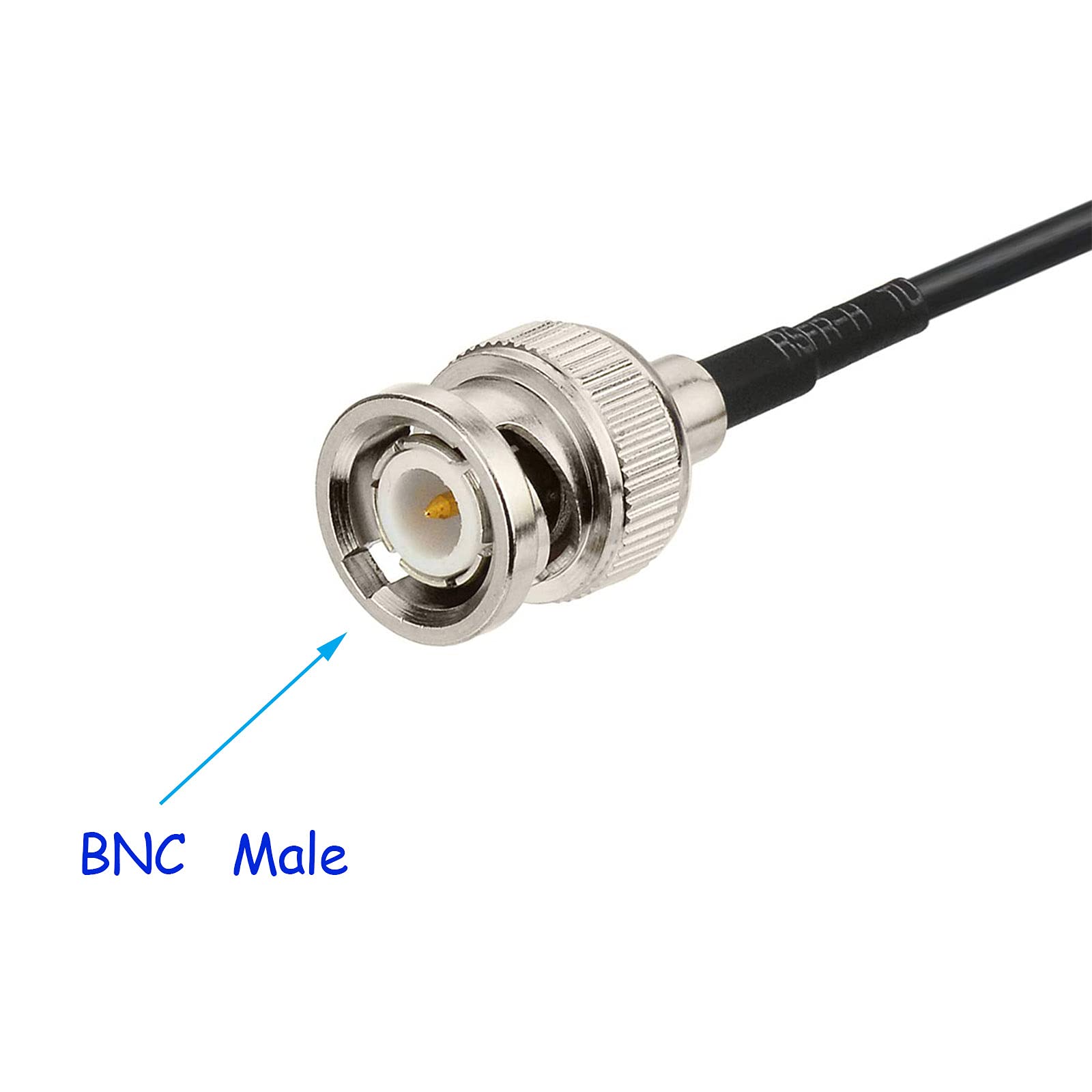 High-quality BNC male connectors with 3-meter (10ft) RG174 cables, ensuring compatibility with Uniden Bearcat and Whistler scanners