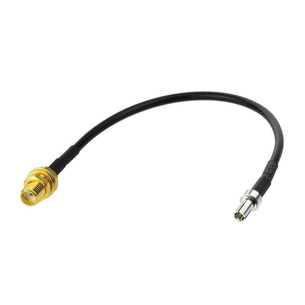 High-quality gold-plated TS9 male and SMA female connectors with flexible RG174 coax cable