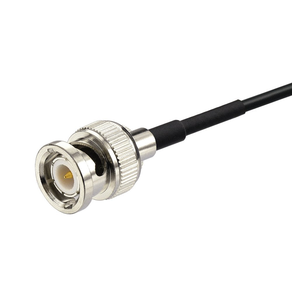 High-quality nickel-plated BNC male connector (bayonet mount) for quick and secure connection to radio equipment.