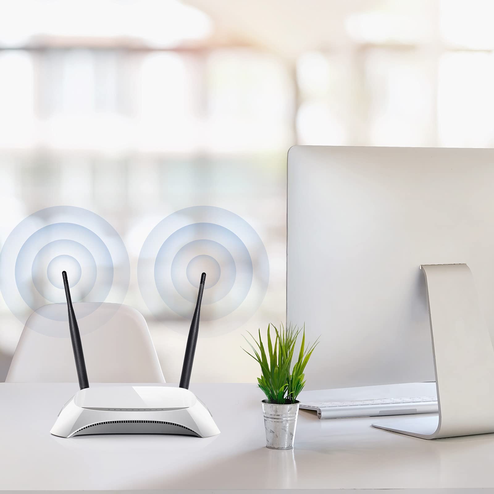 Installing four Bingfu 6dBi antennas on a high-end WiFi 6 router or a multi-channel wireless NVR system