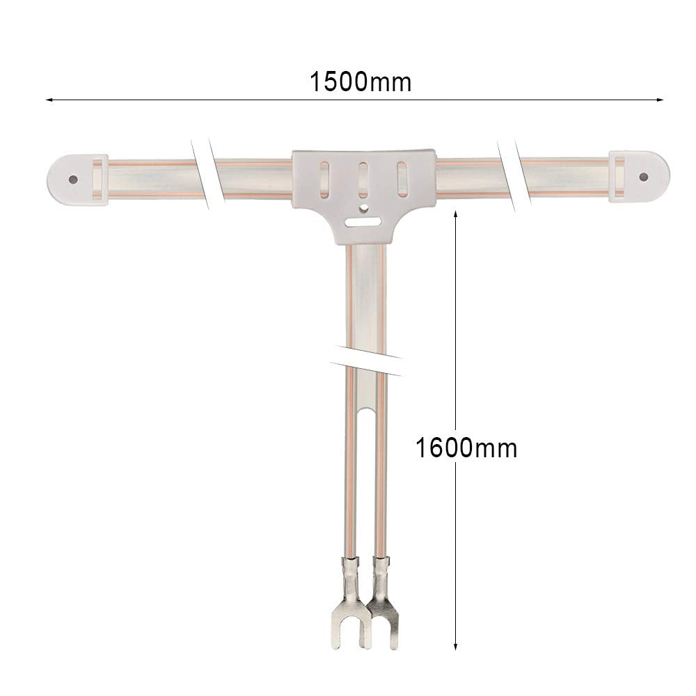 Layout diagram showing the length of the T-type dipole branches