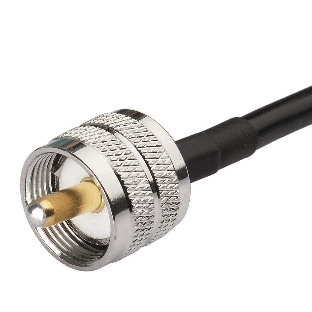 PL259 UHF Male connector plug detail for Bingfu dual band mobile radio antenna