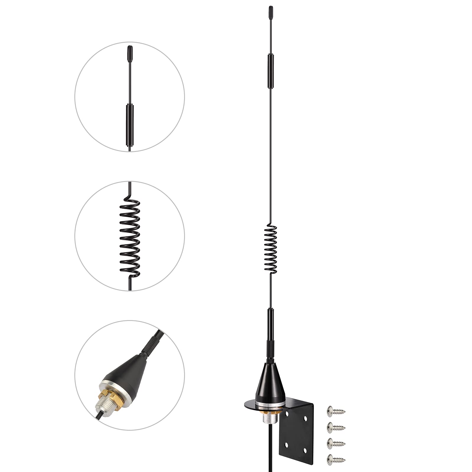 Pair of high-gain 7dBi omnidirectional antennas with weather-resistant housing for outdoor use.