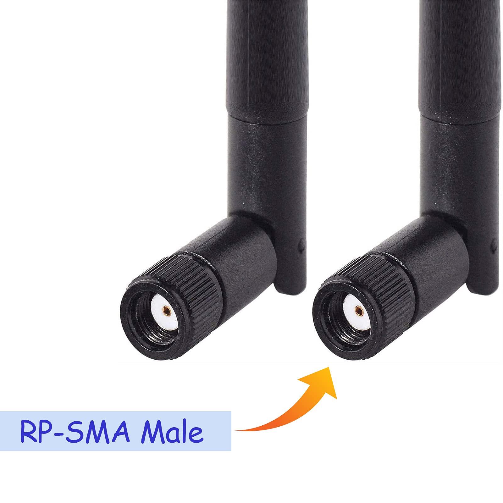 RP-SMA Male connector (internal threads, center hole) - essential check for standard home WiFi equipment