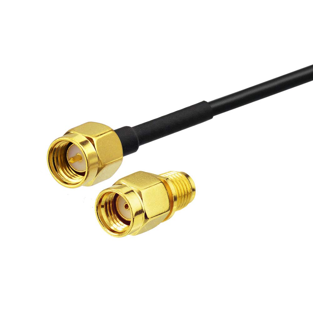 SMA Male connector detail (internal thread with center pin) for standard 4G LTE routers
