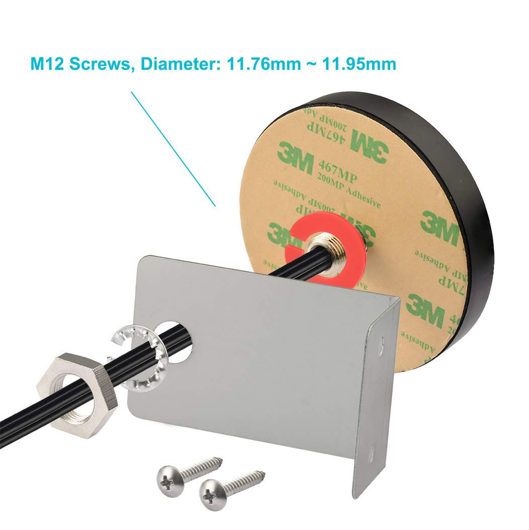 Specification diagram showing the total length of the soft whip antenna and its lightweight, portable design