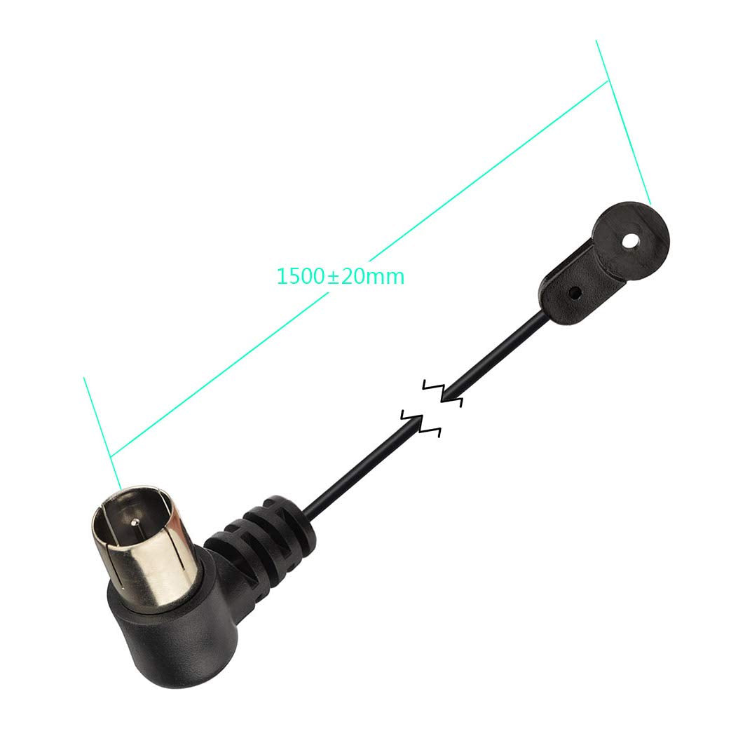 Technical diagram indicating the wire length and T-shape spread dimension