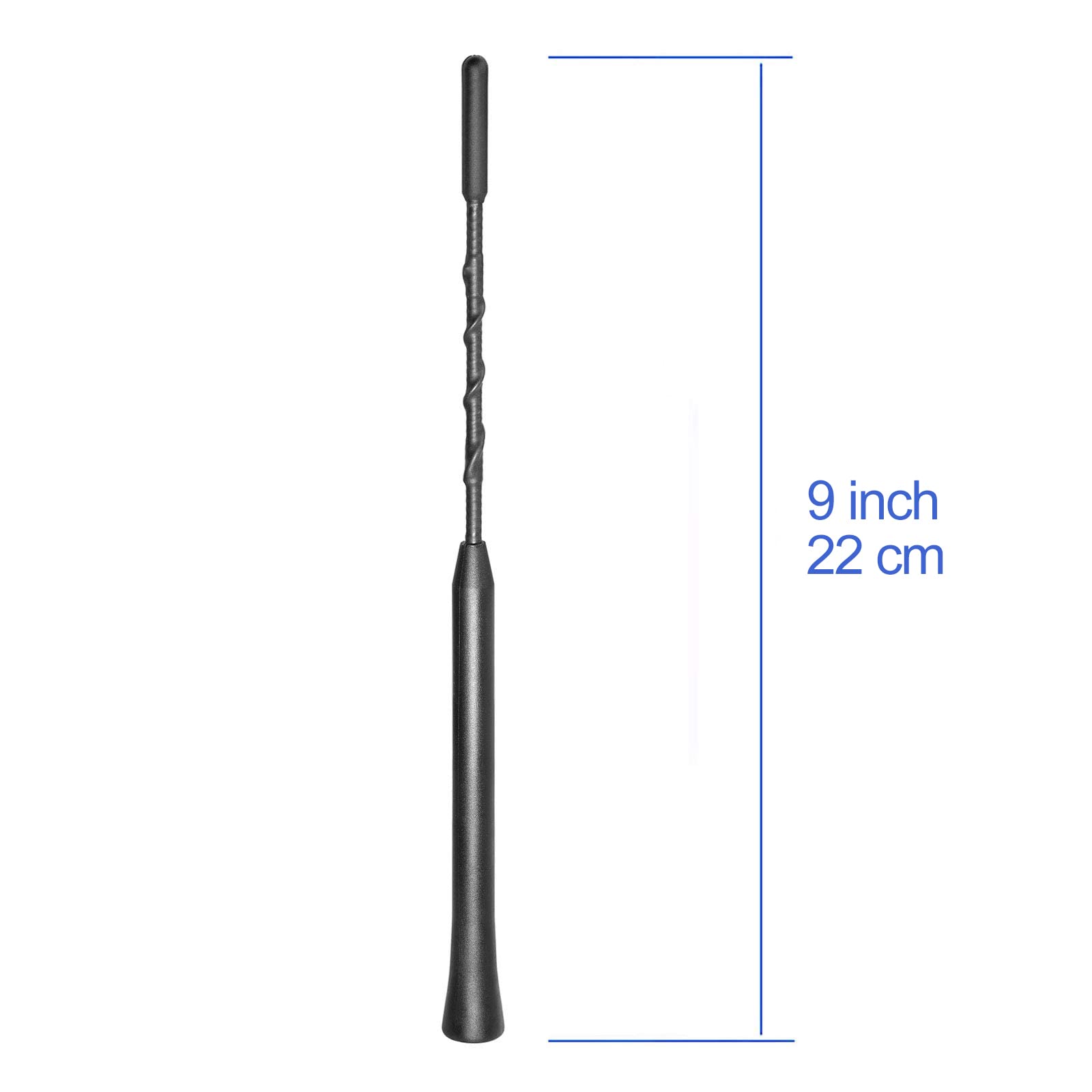 Technical diagram showing the 10-inch total length and included mounting studs