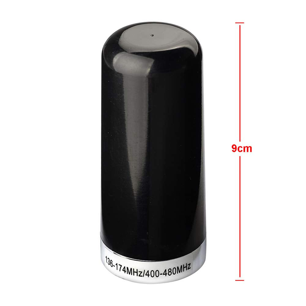 Technical specification diagram showing the compact height of the antenna, ideal for height-restricted environments