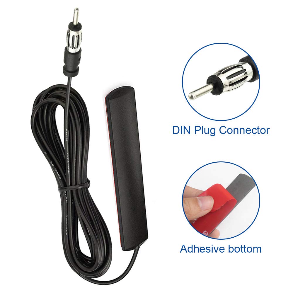  Universal car stereo antenna compatible with trucks, SUVs, and marine boat radio receivers